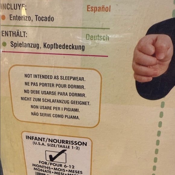 Halloween Rubie's EZ-On Skeleton Costume for Kids - Black and White - Picture 4 of 9